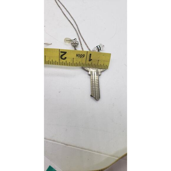 Vintage Key To Success Necklace Hand Stamped Embellished Business College Gift - Picture 10 of 15